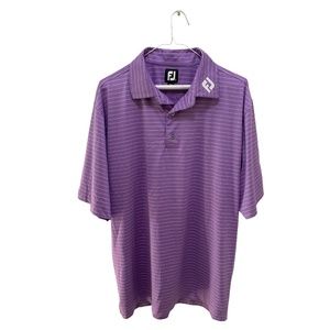 FootJoy (Titleist) Men’s Golf Shirt L - Purple, White Stripes